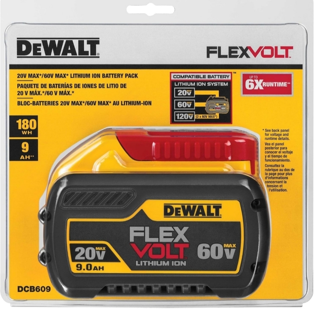 Dewalt DCB609 20V/60V MAX FLEXVOLT 9 Ah Lithium-Ion Battery - Picture 7 of 10